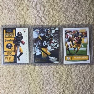 Laminated Antonio Brown Steelers football cards